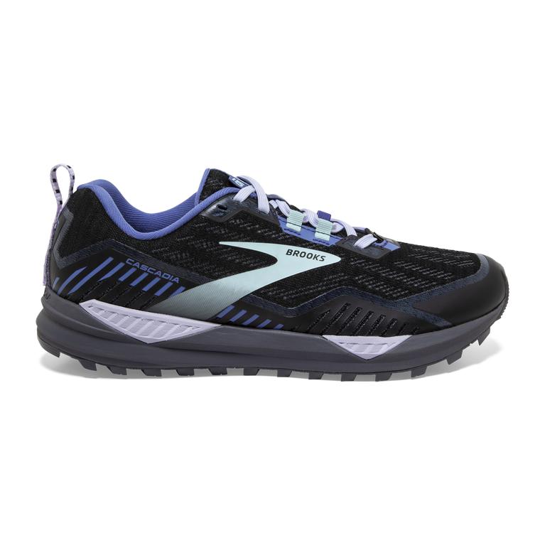 Brooks Cascadia 15 Gtx - Womens Trail Running Shoes - Black/Marlin/Blue (23471QIGC)